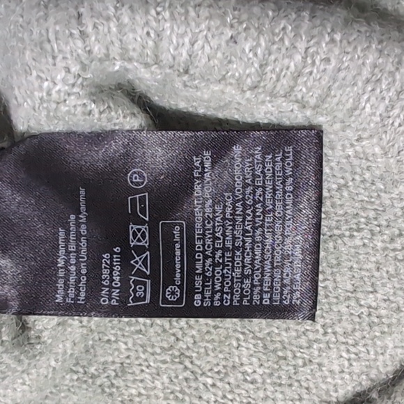 L.O.G.G. H&M Knit Sweater Ribbed Hem Wool Blend Long Sleeve Pullover Top Xsmall - Picture 5 of 5